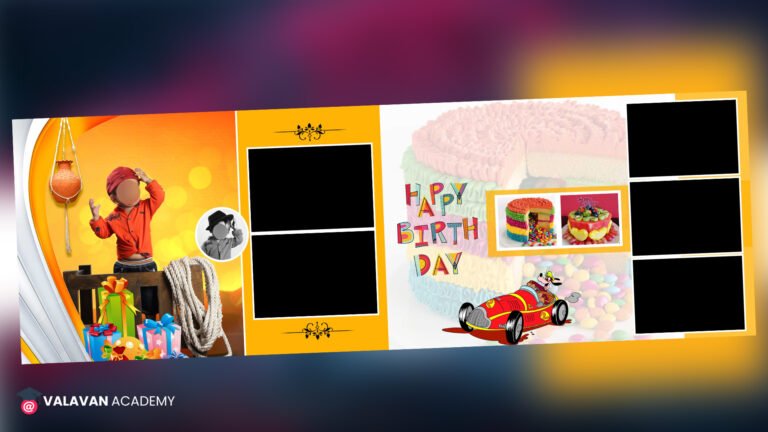 Little Boy Birthday Banner PSD Free Download