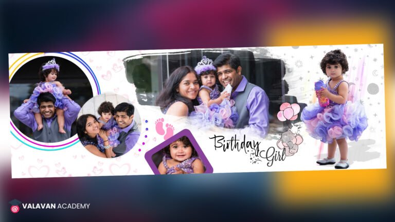 Little Birthday Girl PSD Free Download