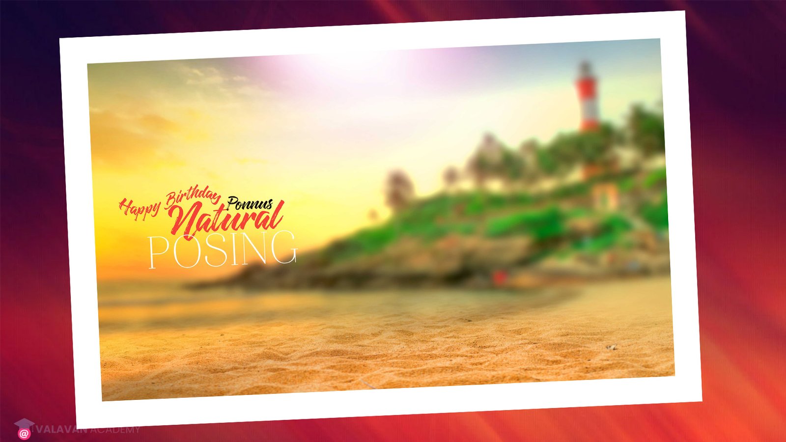Nature B-day Frame PSD Free Download
