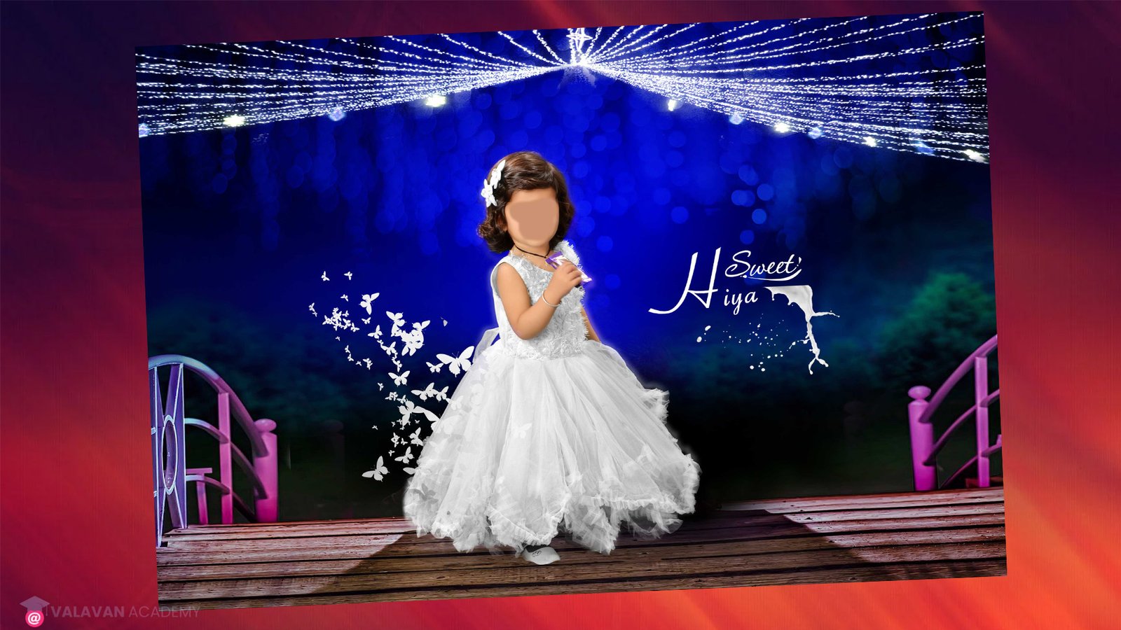 Little Girl Animation Frame PSD Free Download