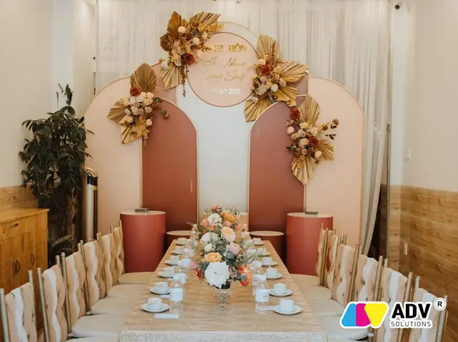 Tổng Hợp 100+ Mẫu Backdrop Tiệc Cưới Đẹp 2025: Phong Cách, Chất Liệu & Giá Tham Khảo