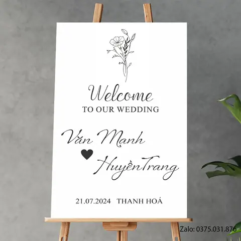 Tổng Hợp Mẫu Bảng Tên Bàn Tiệc Cưới Đẹp 2025 + Hướng Dẫn Chọn, Thiết Kế & Bố Trí Chuẩn