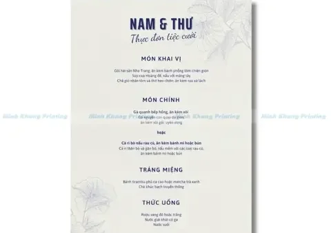 Tổng Hợp 50+ Mẫu Thiết Kế Thực Đơn Tiệc Cưới Đẹp, Sang Trọng (file Word, CDR, AI, Canva Miễn Phí)