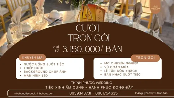 Tổng Hợp 8 Nhà Hàng Và Trung Tâm Tiệc Cưới Ở Bình Tân Cho Đôi Cưới