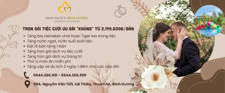 Khám Phá Trung Tâm Hội Nghị Và Tiệc Cưới Mimi Palace Bình Dương