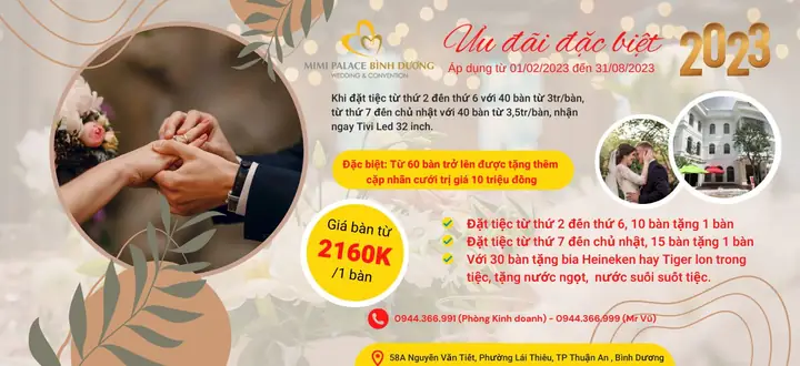 Khám Phá Trung Tâm Hội Nghị Và Tiệc Cưới Mimi Palace Bình Dương