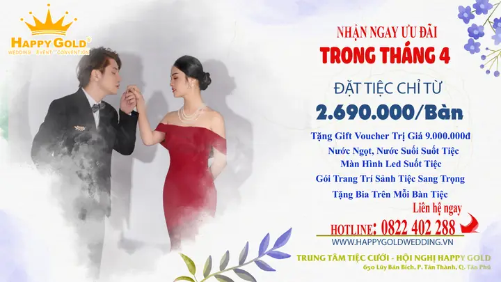 Trung Tâm Tiệc Cưới – Hội Nghị Happy Gold Tại 650 Lũy Bán Bích, TP. Hồ Chí Minh