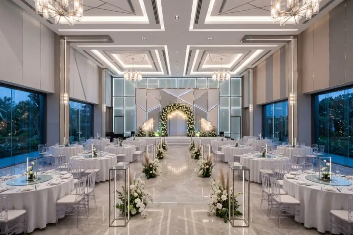 Top Mẫu Thiết Kế Nhà Hàng Tiệc Cưới Đẹp, Sang Trọng: Phong Cách, Chi Phí & Tiêu Chuẩn Xây Dựng 2025